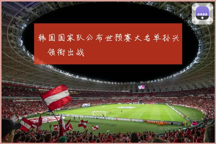 韩国国家队公布世预赛大名单孙兴慜领衔出战